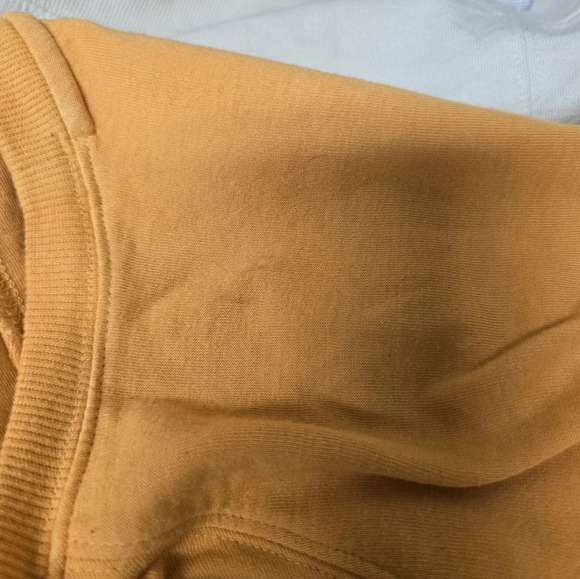 Athleta Womens Sundown Dip Dye Sweatshirt Abyssinian Yellow Sz Med - Picture 9 of 11